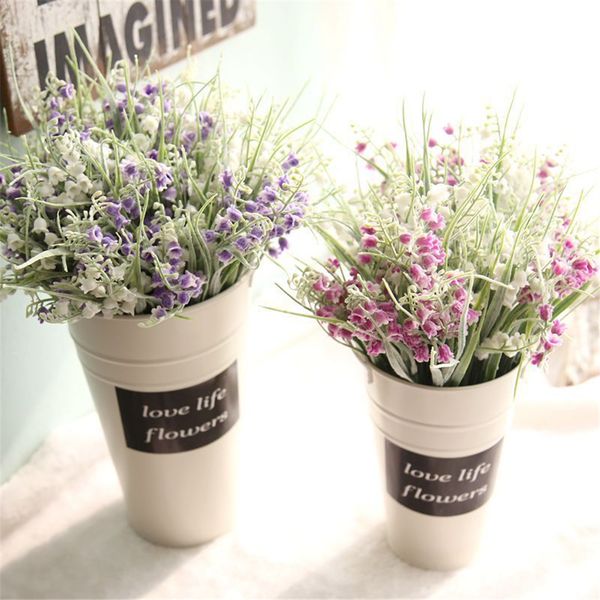 

2pcs/lots 40cm good-looking artificial fake flowers small bells floral wedding bouquet home decor bloom wedding flowers