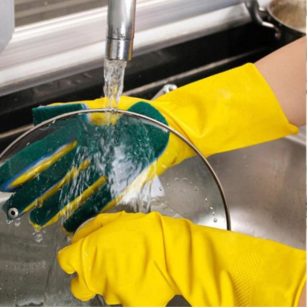 

washing cleaning gloves garden kitchen dish sponge fingers rubber household cleaning gloves for winter anti e dishwashing