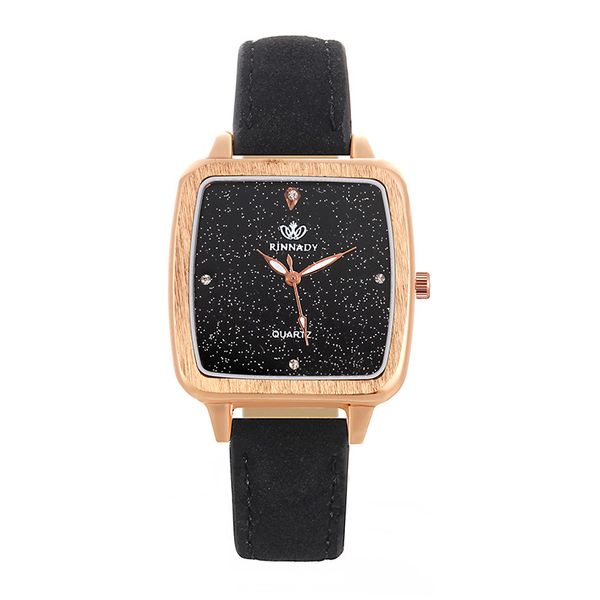 

ladies casual watch rectangle dial minimalist style female quartz wristwatch leather strap women fashion clock hours drop shop, Slivery;brown