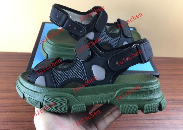 

new fashion sandals designer shoes for men women breathability fashion leather outdoor beach man women shoes, Black