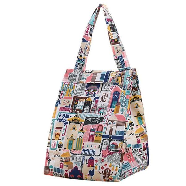 

thermal portable cooler bag lunch carry tote storage case box picnic lunch bags for women kids men cooler bag #t5p, Blue;pink