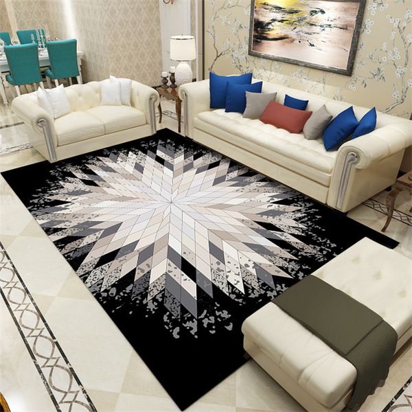 

nordic geometric carpets for living room bedroom area rugs metal style printed rug home soft carpet doormat parlor decoar tapete