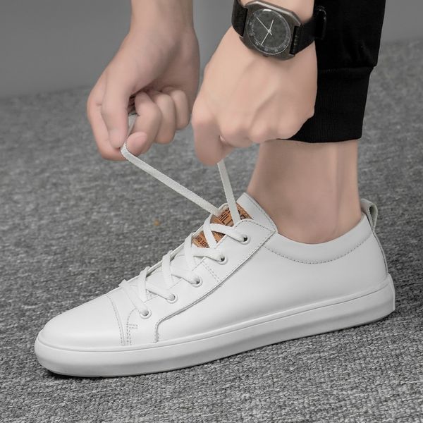 

2020 korean-style new style spring summer comfortable fashion white shoes casual shoes cool versatile students men's simple, Black