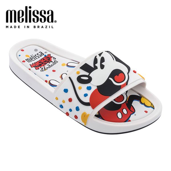 

melissa beach slide + and friends inf women flip flop jelly shoes sandals 2020 new shoes melissa sandals non-slip, Black