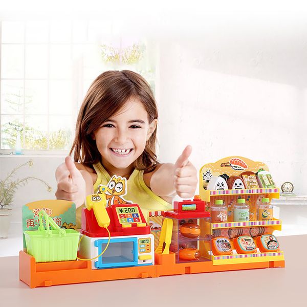 

lovely children pretend & play toys classic supermarket cash register kits for kids logical thinking ability development