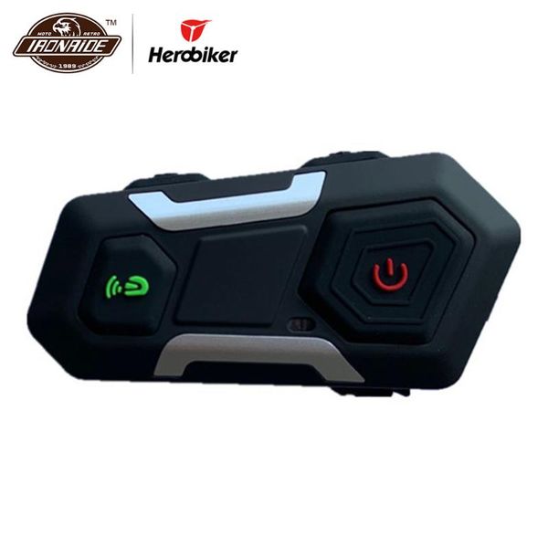 

herobiker водонепроницаемый мотоцикл домофон шлем гарнитура шлем динамик интерфон мото гарнитура беспроводной intercomunicador 1200 м
