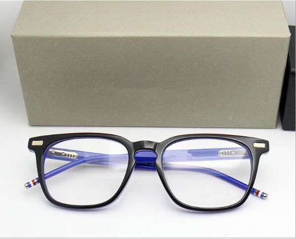 

2020 classical tb402 retro-vintage square frame quality metal and pure-plank full-set case prescription galssses hipping
