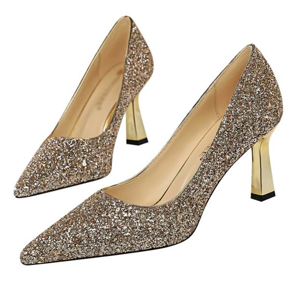 

ladies wedding shoes drip boat women high heels shallow mouth pointed heels pointed toe stiletto sexy, Black
