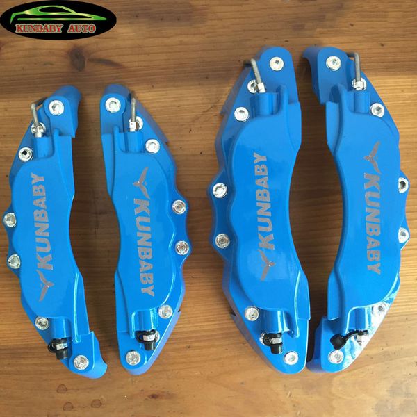 

blue aluminum alloy brake caliper cover with silver chrome kunbaby car styling decoration for e60 e46 e