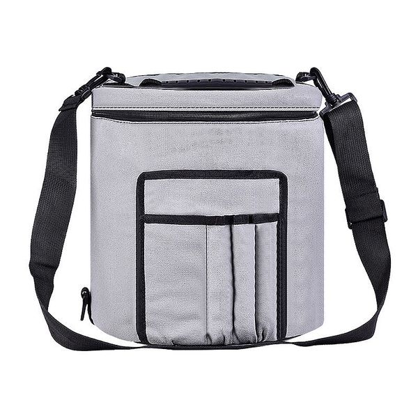 

yarn storage bag organizer with divider for crocheting & knitting organization portable yarn holder tote for travel, Black