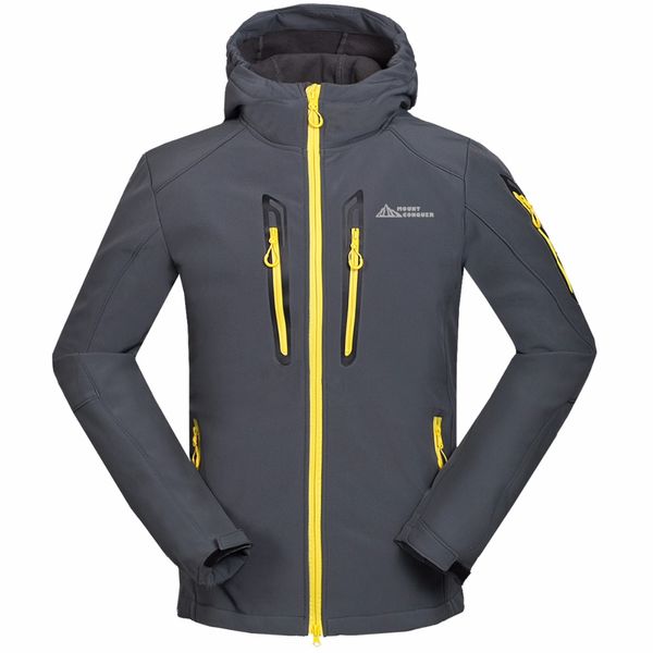 

jackets new hiking outdoor mammoth camping softshell jacket thermal windproof autumn and winter keep warm waterproof soft shell, Blue;black