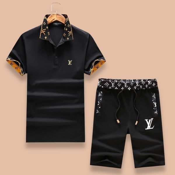 

Youth ummer hort leeved t hirt et for men korean ver ion of the trend ca ual ca ual with five point pant port wear two et
