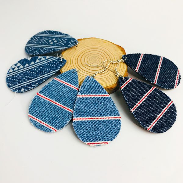 

серьги из кожи искусственной для женщин джинсовые бохо выкройка модные капли серьги женщины ювелирные изделия кожа дикий случайный аксессуар, Silver