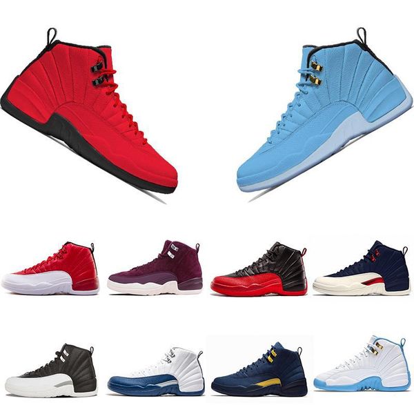 

12 12s basketball shoes bulls unc taxi the master gamma blue vachetta college navy wool 12s xii men trainer sports sneakers ing