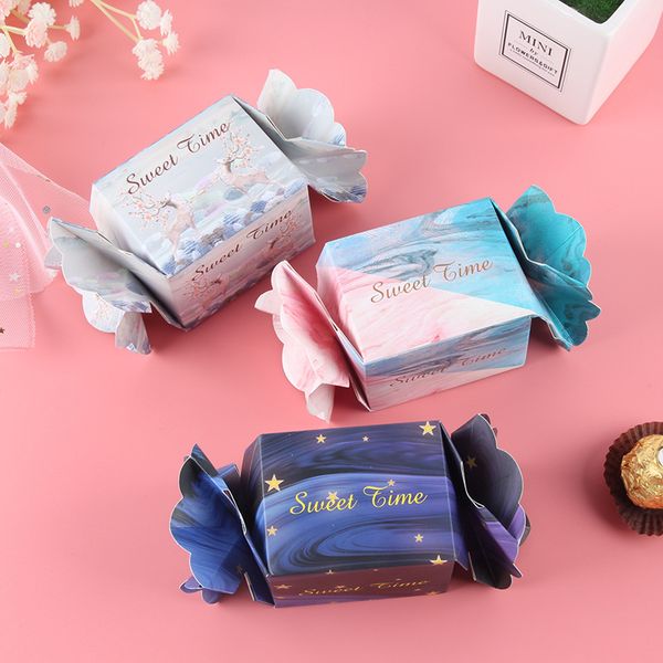 

2019 new starry sky candy boxes christmas gift boxes baby shower party gift packing box wedding favors supplies