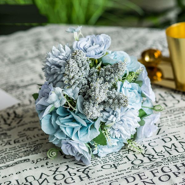 

artificial fake rose flower bridal hydrangea home garden wedding decor supplies