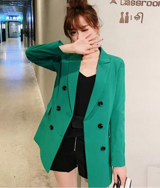 

women's korean version of the new boutique special personality trend slim fashion spring and autumn long sleeve suit jacket / s-2xl, White;black