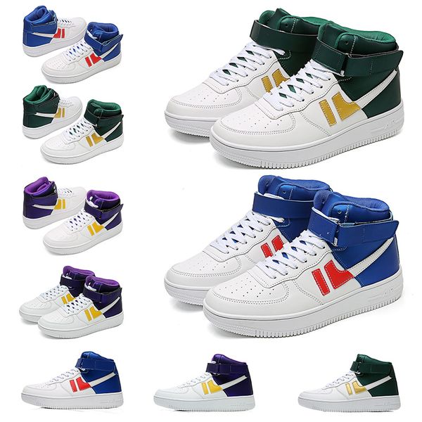 

womens luxury men flat shoes white green blue purple comfortable casual shoes leather cushion sport trainers sneakers 39-44, White;red