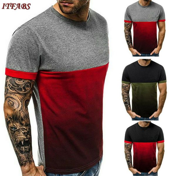 

New Men Short Sleeve Cotton t-shirt Summer Casual Fashion Gyms Fitness Bodybuilding T shirt Male Slim Tees Tops Clothing