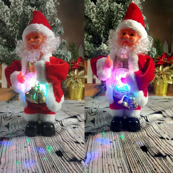 

christmas electric dancing music santa claus doll merry christmas santa claus ornaments gifts for the new year pendant kerst