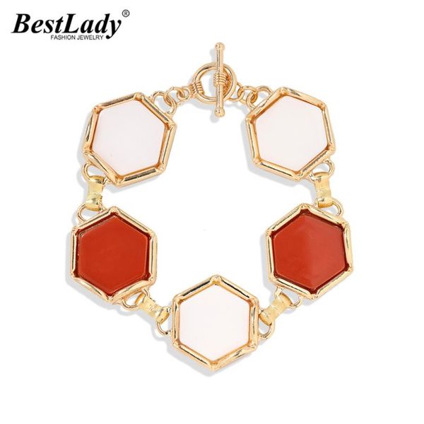 

lady new fashion resin shell charm bracelets bangles women girls mix color wedding party friendship bracelet gift wholesale, Golden;silver