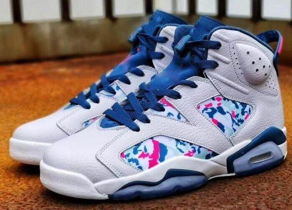 

mens 6s basketball shoes j6 air flight white blue painting abyss aleali may black infrared aj 6 jumpman vi sneakers tennis high quality