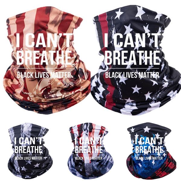 

i cant breathe2020 summer seamless face mask bandanas,face scarves scarves sports headband headwear for women men fishing riding cycling #86, Blue;black
