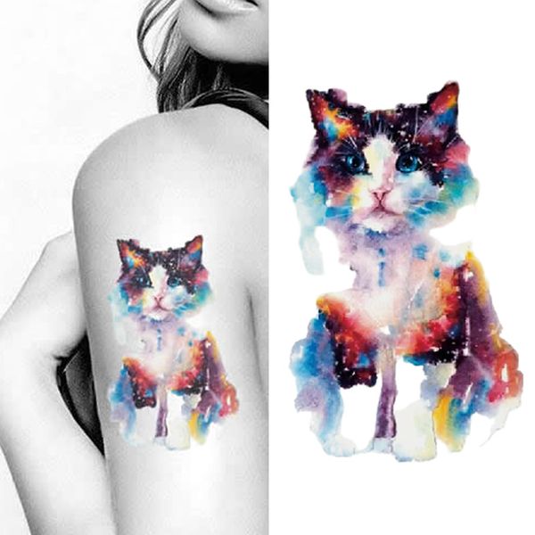 

lovely cat waterproof temporary tattoo sticker small fashion man women children fake tatoo stickers arm body art leg t145-168