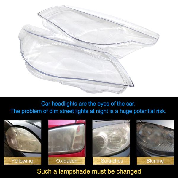 

unique for e60 e61 525i 530i 545i 550i 2003-2010 gz.b010 one pair l&r headlight clear cover front headlamp lens