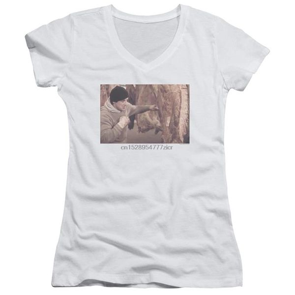 

rocky juniors t-shirt punching meat white tee, White;black