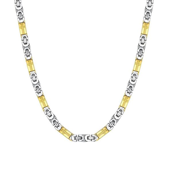 

aenine punk style byzantine cross chain & link necklaces for men 8mm width silver gold stainless steel neckalce jewelry n18091