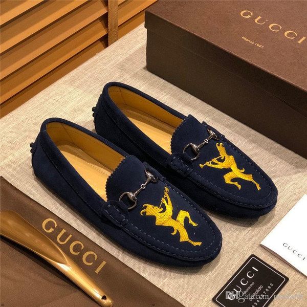 

18ss leather men casual shoes luxury brands 2019 mens loafers moccasins breathable slip on black driving shoes plus size 37-45 yyyy7