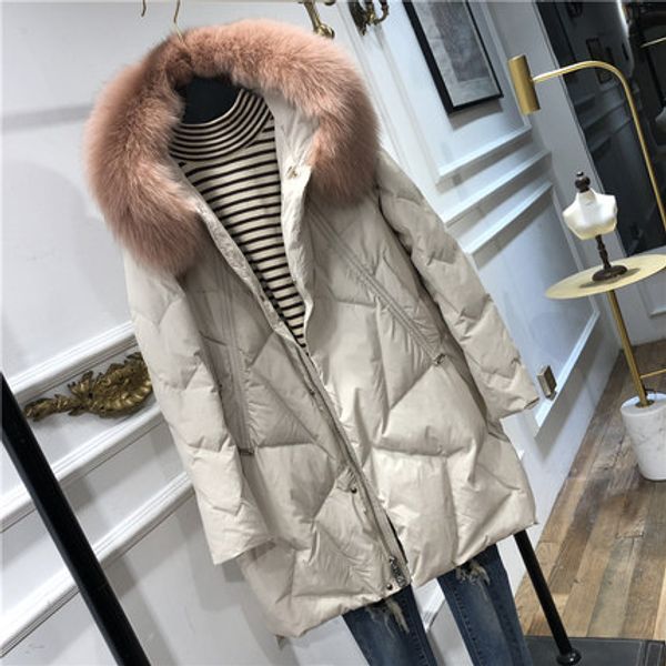 

feather service female mid-long explosive money anti-season special sale clearing warehouse, Black