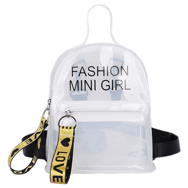

2020 clear backpack women's mini transparent waterproof jelly shoulder bag girls student casual daypack backpack travel bag