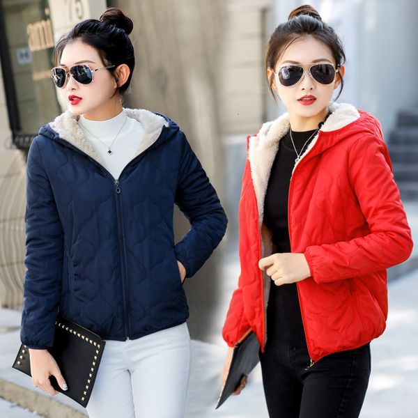 

wool coat woman short fund 2019 season cotton-padded jacket bread serve increase down thickening suit-dress cotton loose coat, Black