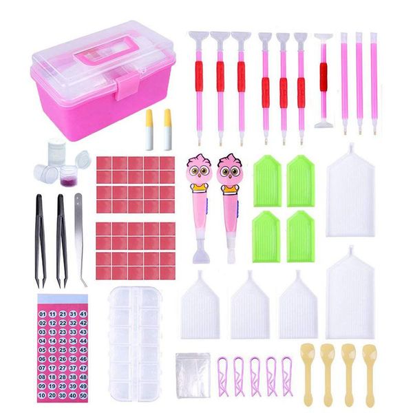 

121pcs новый дизайн 5d алмазные картина аксессуары, мультфильм led дрель pen, diamond картина набор инструментов для взрослых детские девочк, Black