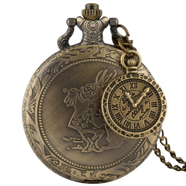 

antique bronze pocket watches pattern pendant watch with nice accessory necklace chain steampunk clock reloj de bolsillo, Slivery;golden