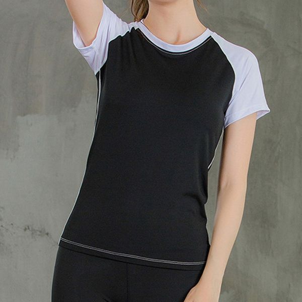 

muqgew womens and blouses 2019 ladies tight-fitting round-necked short-sleeved vest blusas mulher elegantes #y5, White