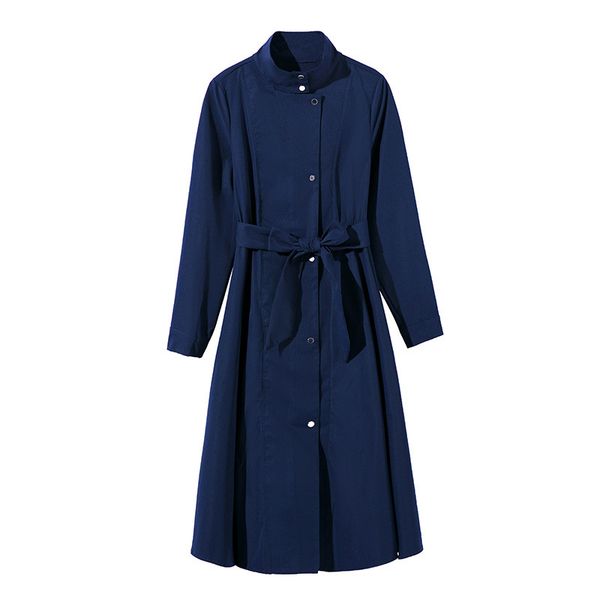 

пальто женщины кружева с длинными рукавами stand-воротник талия молния лук longer раздел тонкий fit elegant осень и зима wom, Tan;black