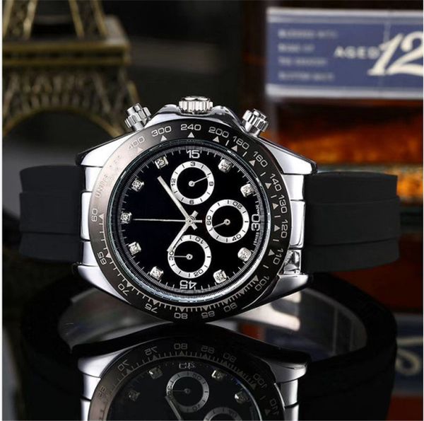 

men luxe watch waterproof famous rubber stainless steel dial quartz movement clock business sport watches relogio men's watch 22, Slivery;brown