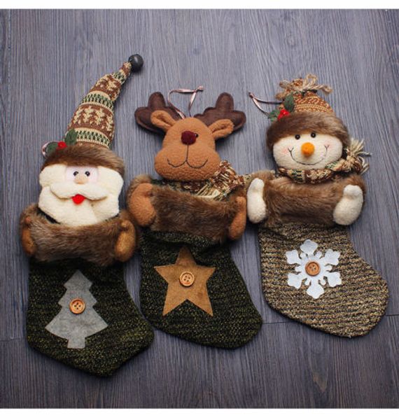 

cute christmas stockingssacksock gift bag filler santa xmas hanging decoration a