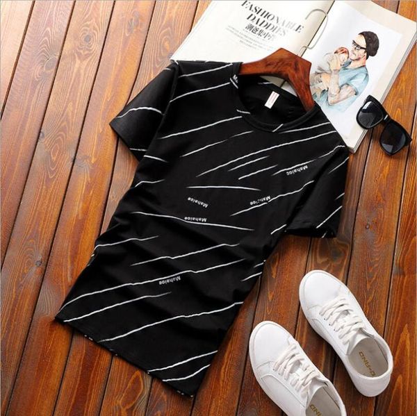 

zng 2020 new style fashion summer men cotton t shirt casual short sleeve o-neck t-shirts black white plus size, White;black