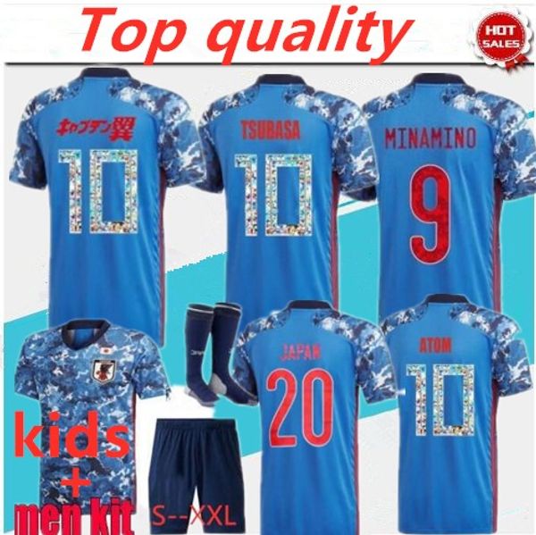 

2020 japan men occer jer ey 20 21 national team atom kagawa endo okazaki nagatomo ha ebe kamamoto kid football hirt, Black;red