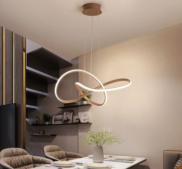Braun Weiß Rahmen LED Anhänger Lichter Für Küche Esszimmer Moderne Nordic Lampe Abajour Beleuchtung Glanz Hängen Lichter Leuchten MYY