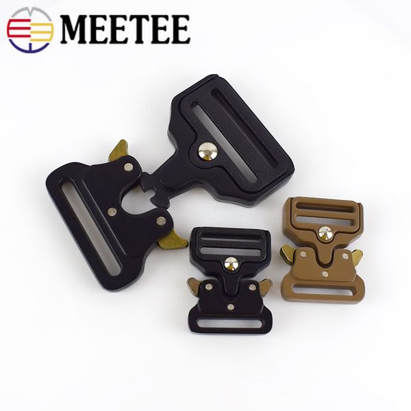 

meetee 25-50mm сплав пряжка для наружного tactics пояса ремня лямки регулировки пряжка diy одежда аксессуары yk032, Black