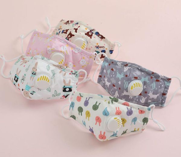 

kids with breathing valve face mouth masks protectivepm2.5 reusable respirator anti saliva splash pollution with filters children mask