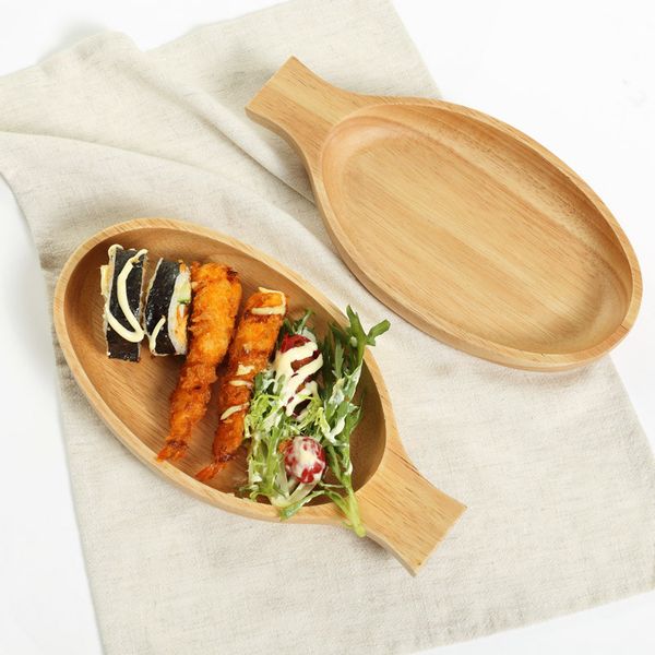 

fish shaped wooden dinner plates handmade craft cute fruits dessert dishes