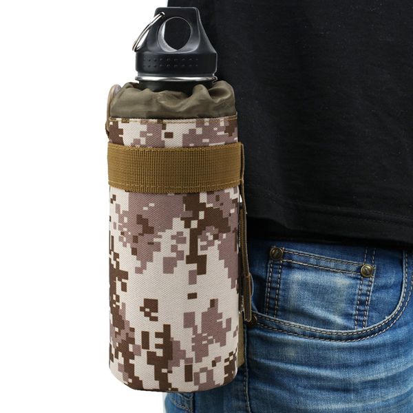 

outdoors durable molle water bottle pouch tactical gear kettle waist shoulder bag for climbing camping hiking bags