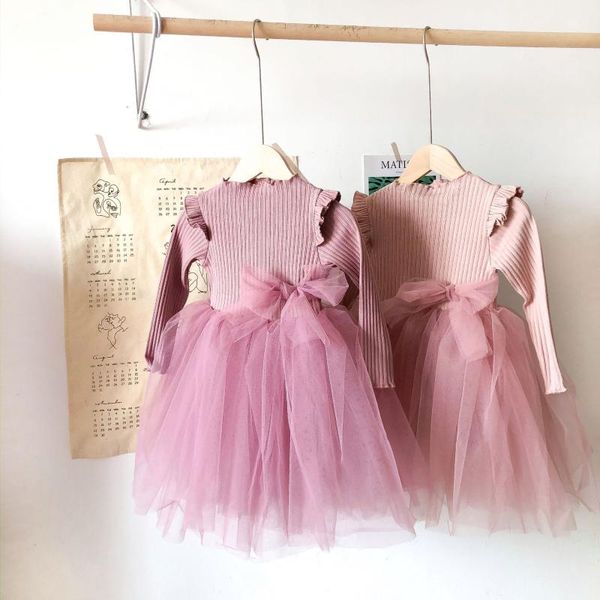 

2020 wholesale baby girls ruffles princess dress fashion spring kids girls dresses 2-7t, Red;yellow