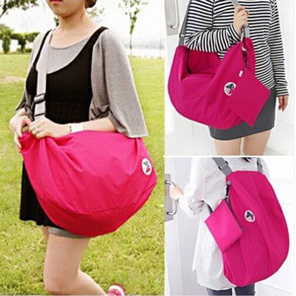 

wholesales 2019 leisure korean girls folding nylon shoulder bag schoolbag backpack